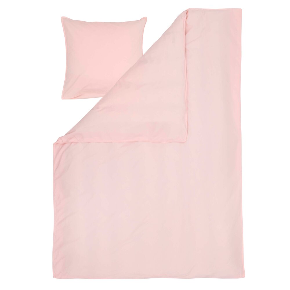 Curly Percale sengesæt, rosa - 140x220 cm